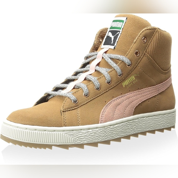 Puma Womens Suede Camel Winterized Rugged Mid Casual Chunky Sneakers Sz 7.5 - Picture 9 of 9
